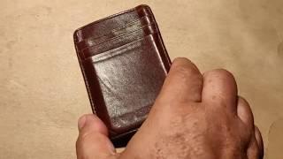 Bosca Old Leather Collection  Deluxe Front Pocket Wallet Billetera Tarjetero Piel Minimalist