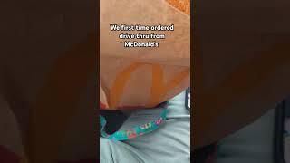 We first time ordered drive thru from McDonald's ,aloo tikki   #shorts #trending #burger #recipe