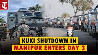 Kuki shutdown enters Day 3: Goods-laden trucks and oil tankers stranded on NH-37 in Manipur