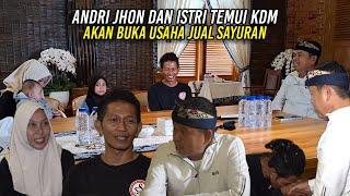 ANDRI JHON DAN ISTRINYA TEMUI KDM ? AKAN BUKA USAHA JUAL SAYURAN DI RUMAH