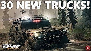 SpinTires MudRunner: AMERICAN WILDS HUGE UPDATE!! 30 NEW TRUCKS CONFIRMED, 10 NEW MAPS, AND MORE!