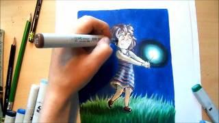 Copic Marker Speedpaint: Patriotic American Girl