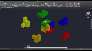 AutoCAD 2018 Tutorial - The Puzzle Cube Project - Part 3