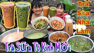 Homemade giant milk tea Huỳnh Như Vlogs Tự Nấu Trà Sữa Thái Xanh Và Trà Sữa Thái Đỏ Khổng Lồ