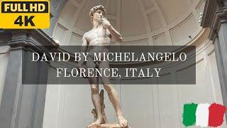 David by Michelangelo in Accademia Gallery in Florence, Italy 2023 (4K walking tour)