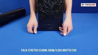 Folia stretch czarna 50cm 3 2kg brutto 23u