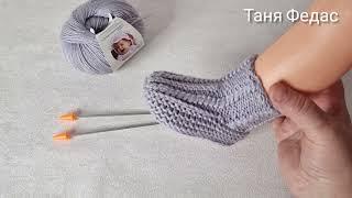 Новинка! Носочки "Макося " на двух спицах Для самых маленьких#knitting #knittingpattern