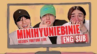 [ENGSUB 031024] Stray Kids Seungmin, Hyunjin, Changbin Youtube Live