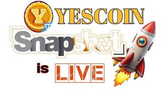 How to Join YESCOIN SNAPSHOT Window Live to Pass Airdrop Eligibility Criteria