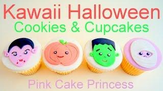 Kawaii Halloween Cupcakes & Cookie Pops How to by Pink Cake Princess