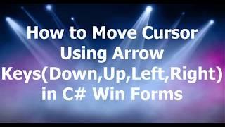 How to move the cursor between textboxes using arrows in C#