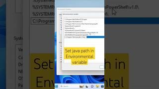 Set java path in Environmental variable #viralvideo #youtubeshorts #shortsfeed #viral #shorts #java