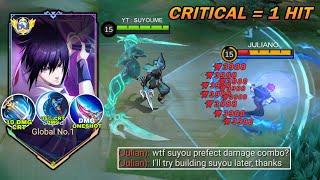 SUYOU DAMAGE CRITICAL SUPER STRONGER!!! SOLO RANK FINALLY GOT SUYOU (Suyoume Played) Mobile Legends