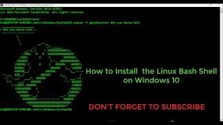 How to Install the Linux Bash Shell on Windows اضف الينيكس باش للويندوز 10