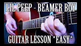 How to Play "beamerboy" by Lil Peep on Guitar *FOR BEGINNERS*