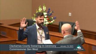 County Commissioner Ben West Swearing-In Ceremony and Speech