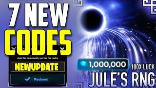 *NEW* JULE'S RNG ROBLOX CODES MARCH 2025 | JULE'S RNG CODES 2025 | ROBLOX JULE'S RNG CODES