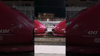 Coupling of a Eurostar in Thalys colors at Paris Nord station #thalys #eurostar #coupling
