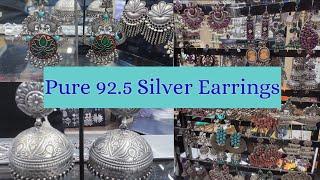 Exclusive Silver Earrings/92.5 Sterling Silver/Huge Silver Earrings Collections/New Market