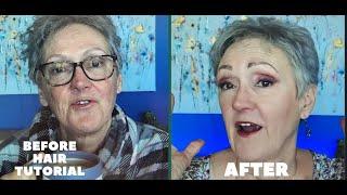 How to quickly style short hair fine or thick, for the mature woman!