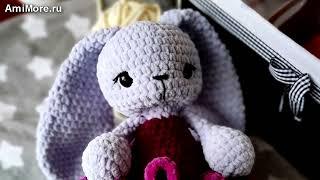 Амигуруми: схема Зайка Соня. Игрушки вязаные крючком - Free crochet patterns.