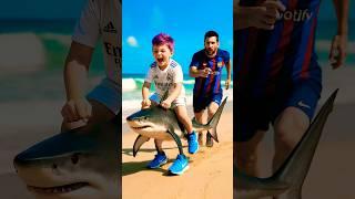 Messi steals Ronaldo's son's Tralalero Tralala. Watermelon giraffe appears #ronaldo #football #messi