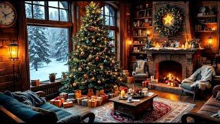 Christmas Wonderland: Your Cozy Retreat with Fireplace Crackles & Snow Falls - ASMR