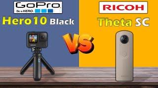 GO PRO HERO 10 BLACK VS RICOH THETA SC ACTION CAMERA COMPARISON !