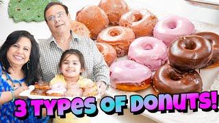 Theen Tara Se Professional Style Ke Homemade Donuts! Glaze, Icing aur Filled Recipe - RKK