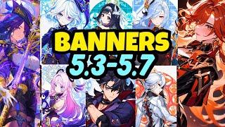 NEW UPDATE!! 5.3-5.7 CHARACTER BANNER ROADMAP! FURINA, MAVUIKA & RERUNS - Genshin Impact