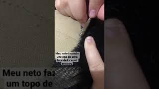 Como eu ensinei meu Neto a fazer um topo de uma lace 4x4 . #short #seo