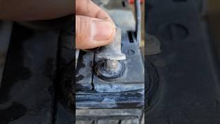 The damaged battery headisrepaired.#Battery #Repair