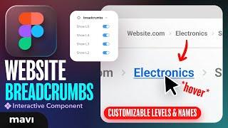 How to Create WEBSITE BREADCRUMBS in Figma (Prototyping Tutorial)