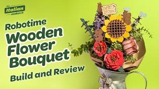 Robotime Rowood Wooden Flower Bouquet TW01H Build & Review