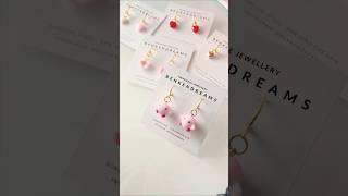 Handmade Kirby polymer clay earrings @Benkendreams