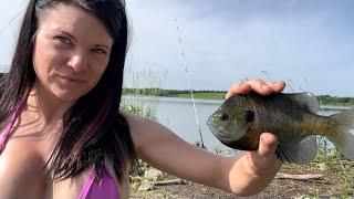 SLAB Bluegill With First Time Women Fisher and Friends!