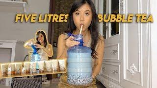 DRINKING 5 LITRES OF BOBA IN 12 HOURS CHALLENGE