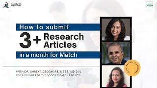 USMLE residency match: How to submit 3+ research articles in 1 month