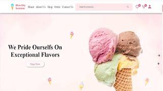 Multipages ice-cream shop website design using html css js php & mysql from scratch [DEMO VIDEO]