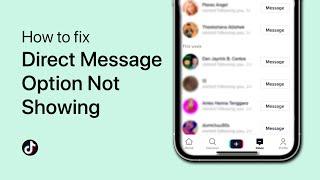 How To Fix TikTok Direct Message Option Not Showing