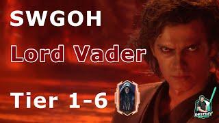 SWGOH - Lord Vader - GL - deutsch - Tier 1 bis Tier 6 - mit Film Szenen !!!