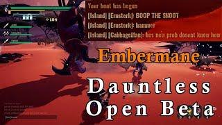 Embermane w/ Hammer, Boop Magic - Dauntless Open Beta Gameplay