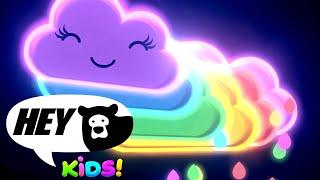 Hey Bear Sensory - Rainbow Dance Party! - Fun Video with colourful animation and music!