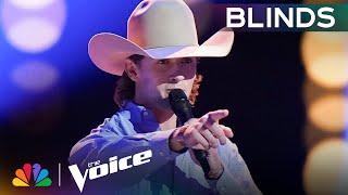 Cowboy Rowdy Shea Shows Guts with "You Shouldn't Kiss Me Like This" | The Voice Blind Auditions