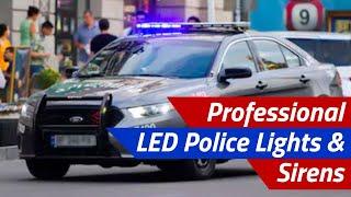 MVS Light- Professional LED Police Lights & Sirens | Warning Strobe Light | Flashing Beacon Light