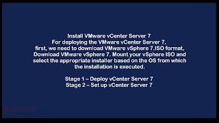 Deploy Vmware Vcenter Server Appliance 7.0 | VMware vCenter Server 7.0 Installation Guide Part 1