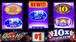 Hit a Jackpot on this NEW 10X Jackpot Wild Seas slot machine! 10 Times Pay + Quick Hits slot play!