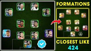 How To get closest Formations to 424 in eFootball 2024 mobile  !! eFootball Best Formations