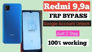 Redmi 9 Frp Bypass||Redmi 9a google account bypass||miui 12 Android 10-11