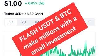 Flash USDT trc20 MAKING crypto millionaires daily! BTC USDC dai yfi Solana Bitcoin ton BINANCE bybit